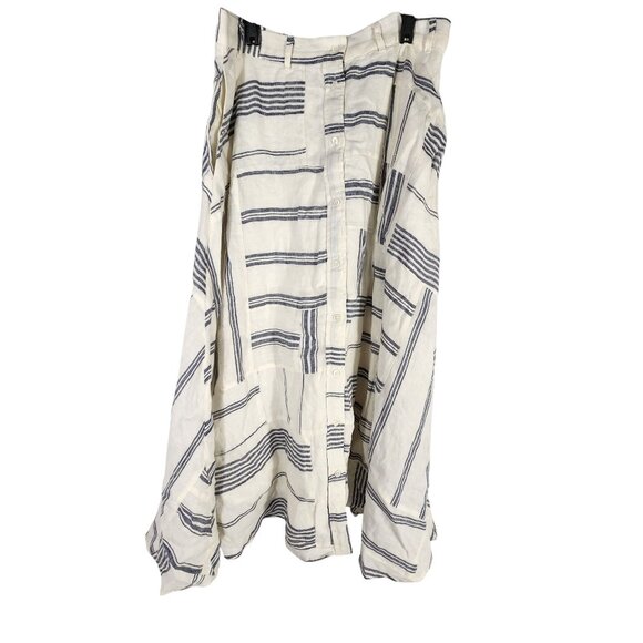 POLO Ralph Lauren Womens Linen Maxi Skirt Striped Old Money Nautical  10 - Picture 1 of 6